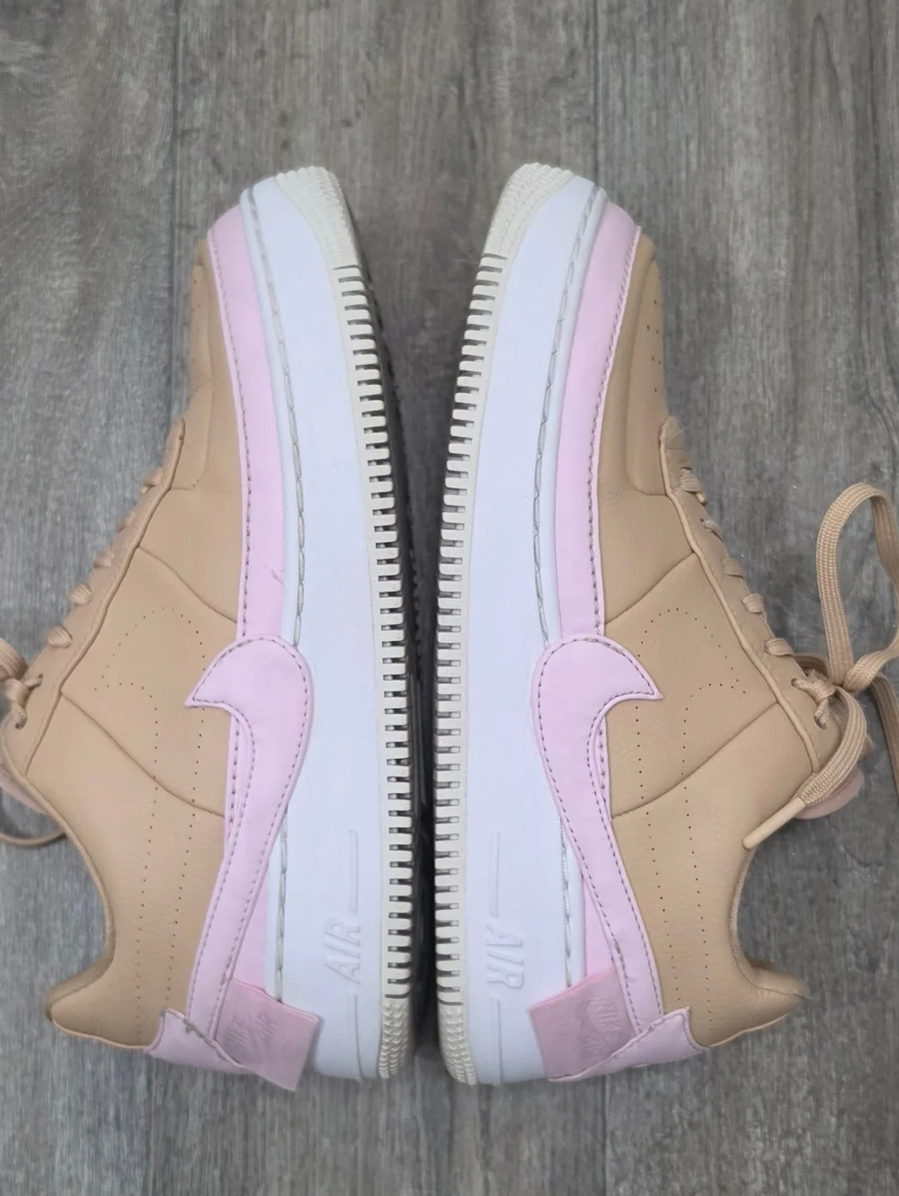 Women's Nike Air Force 1 Jester XX Bio Beige, Pink, & White-Size 11 - Picture 8 of 10